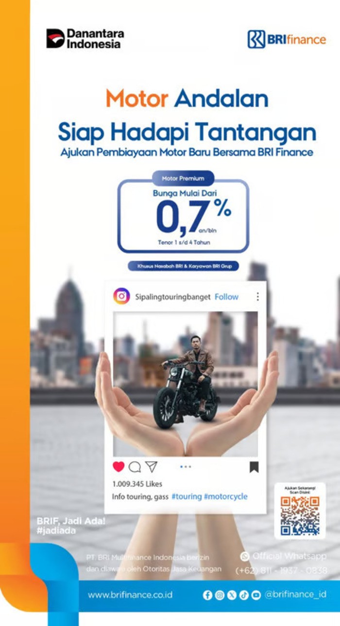 Dari Skutik hingga Motor Listrik, BRI Finance Hadirkan Pembiayaan Kompetitif