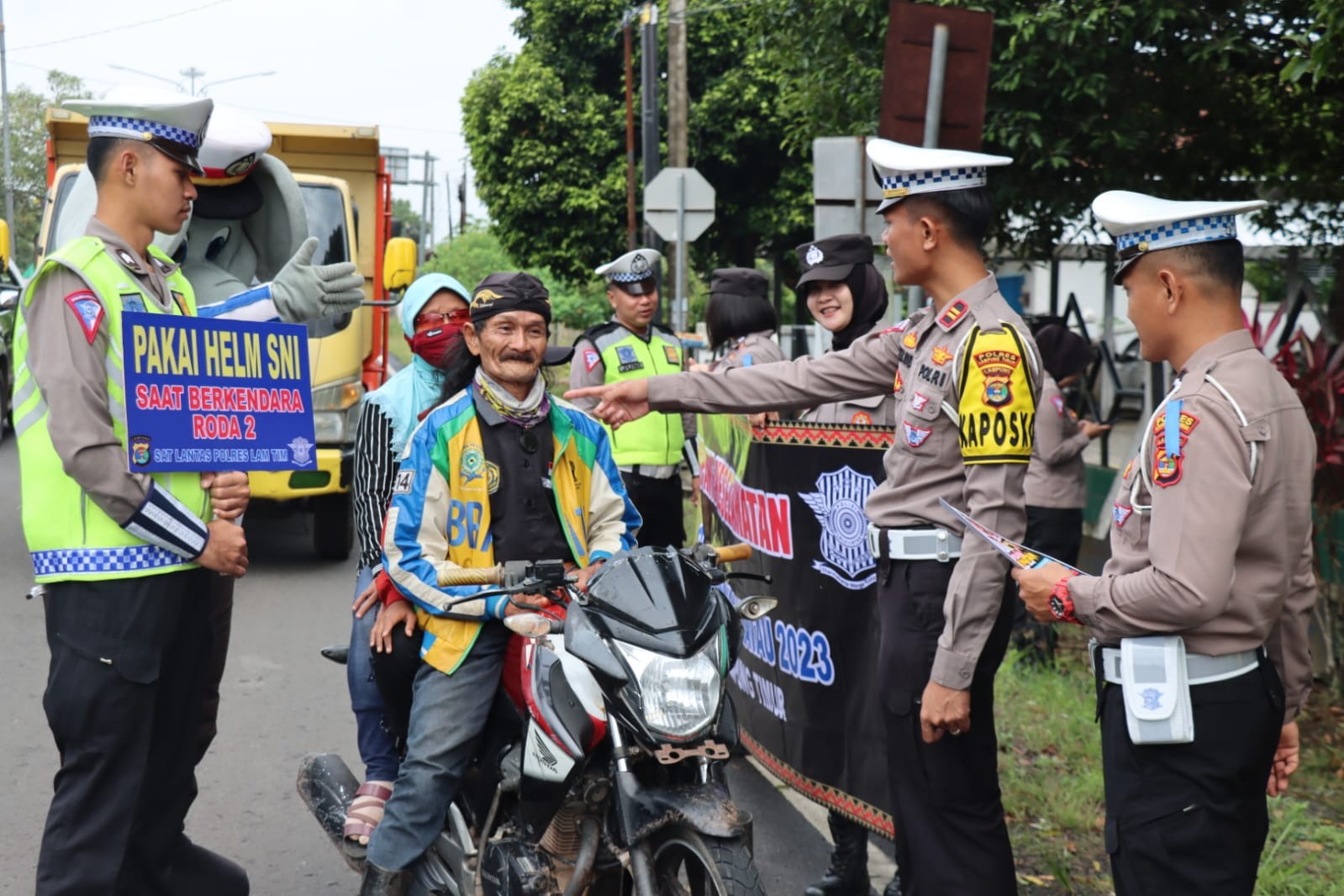 Dalam Rangka OKK 2023, Polres Lampung Timur Laksanakan Kampanye Keselamatan
