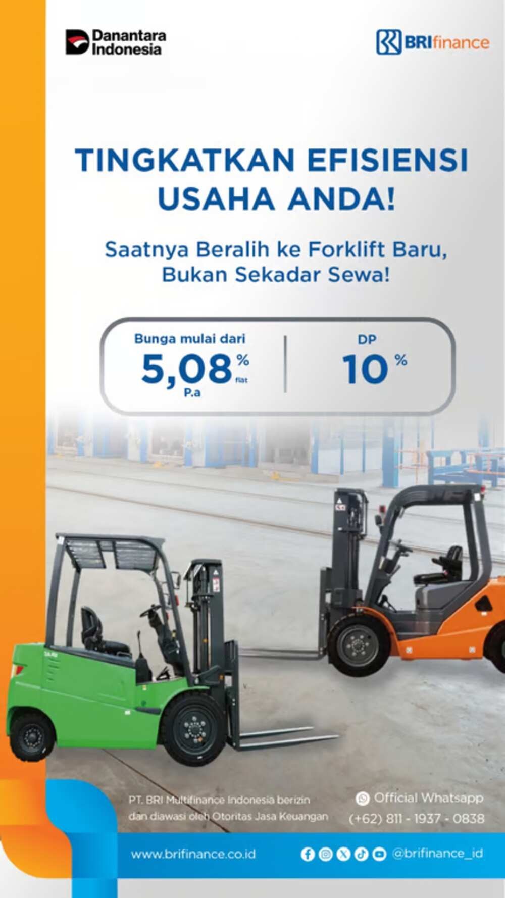 Tren Positif, Pembiayaan Investasi BRI Finance Capai 10,83% YoY per September 2025