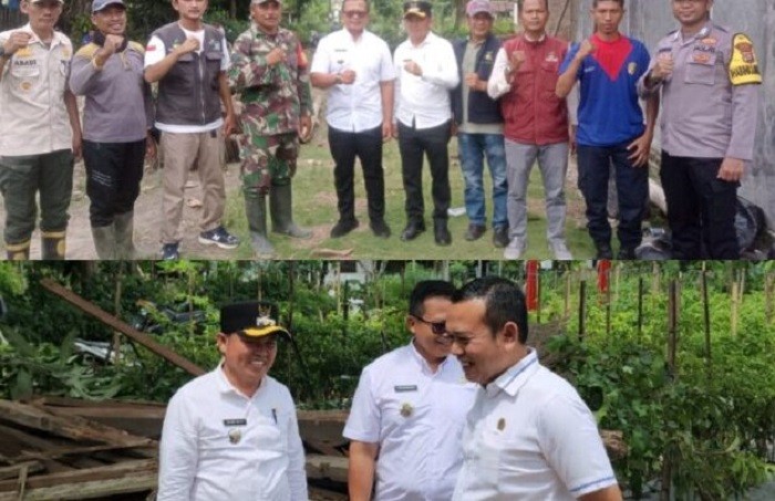 Anggota DPRD Lampung Selatan Terjun Bantu Korban Angin Puting Beliung