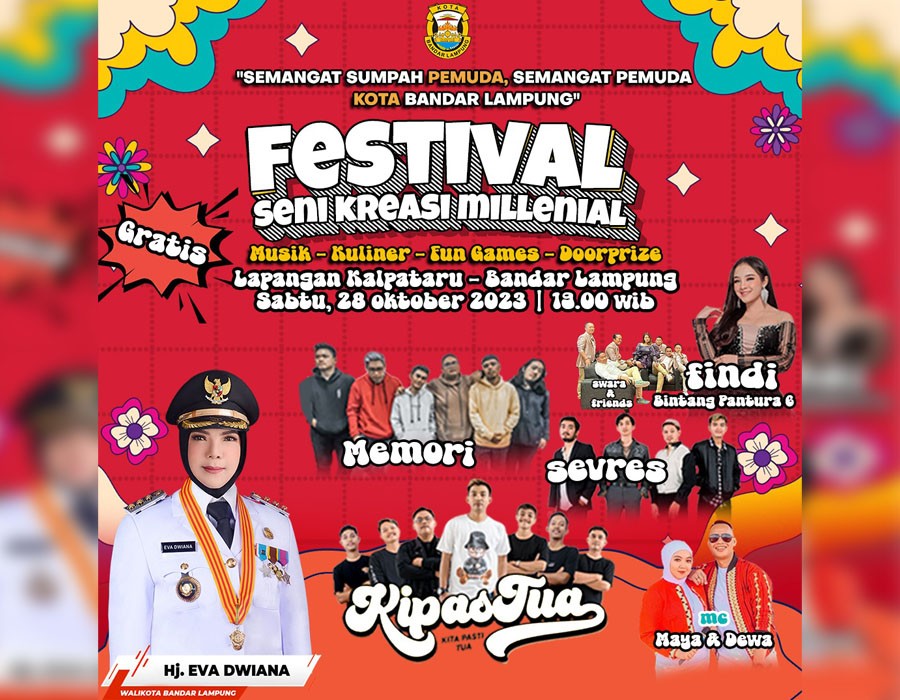 Festival Seni Kreasi Millenia Kota Bandar Lampung di Lapangan Kalpataru, Kemiling