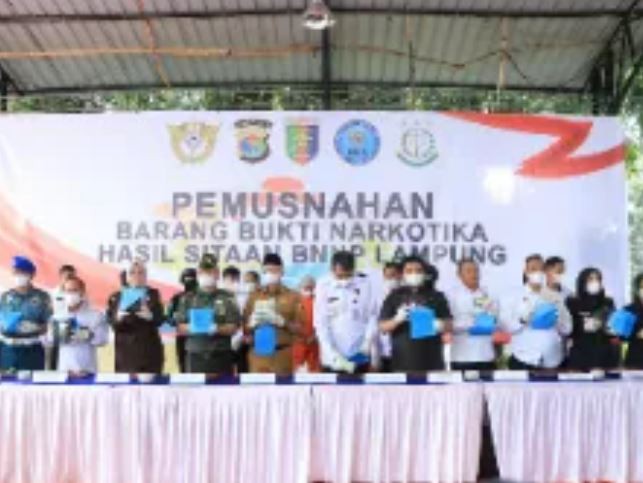 Pemusnahan Barang Bukti, Pemprov Lampung Tegaskan Komitmen Lindungi Generasi Muda