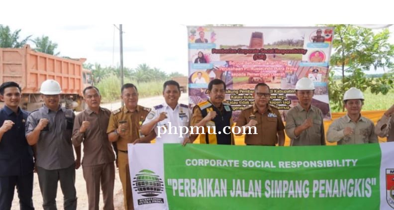 Pemkab Mesuji Bekerja Sama Dengan PT Russelindo Putra Prima Terkait Perbaikan Jalan Simpang Penangki