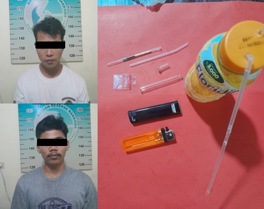 Sat Narkoba Polres Metro polda Lampung Kembali Amankan Dua Pemuda Pemilik Barang Haram Jenis Sabu