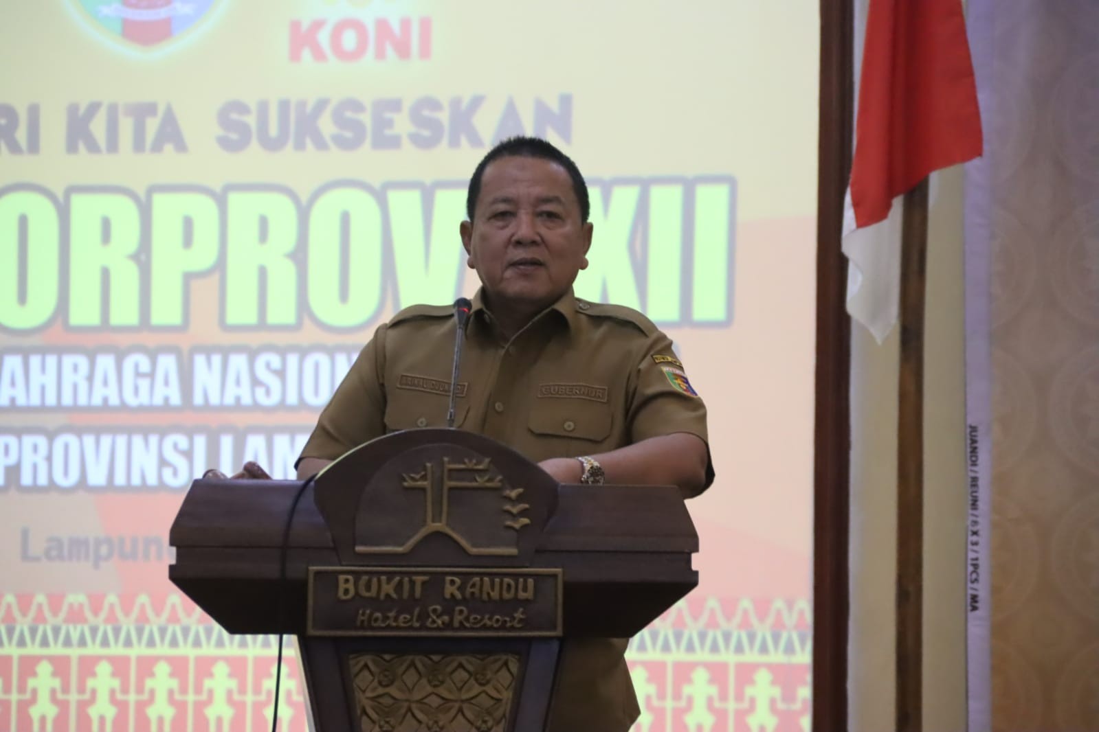 Gubernur Lampung Membuka Musorprov KONI Ke XII