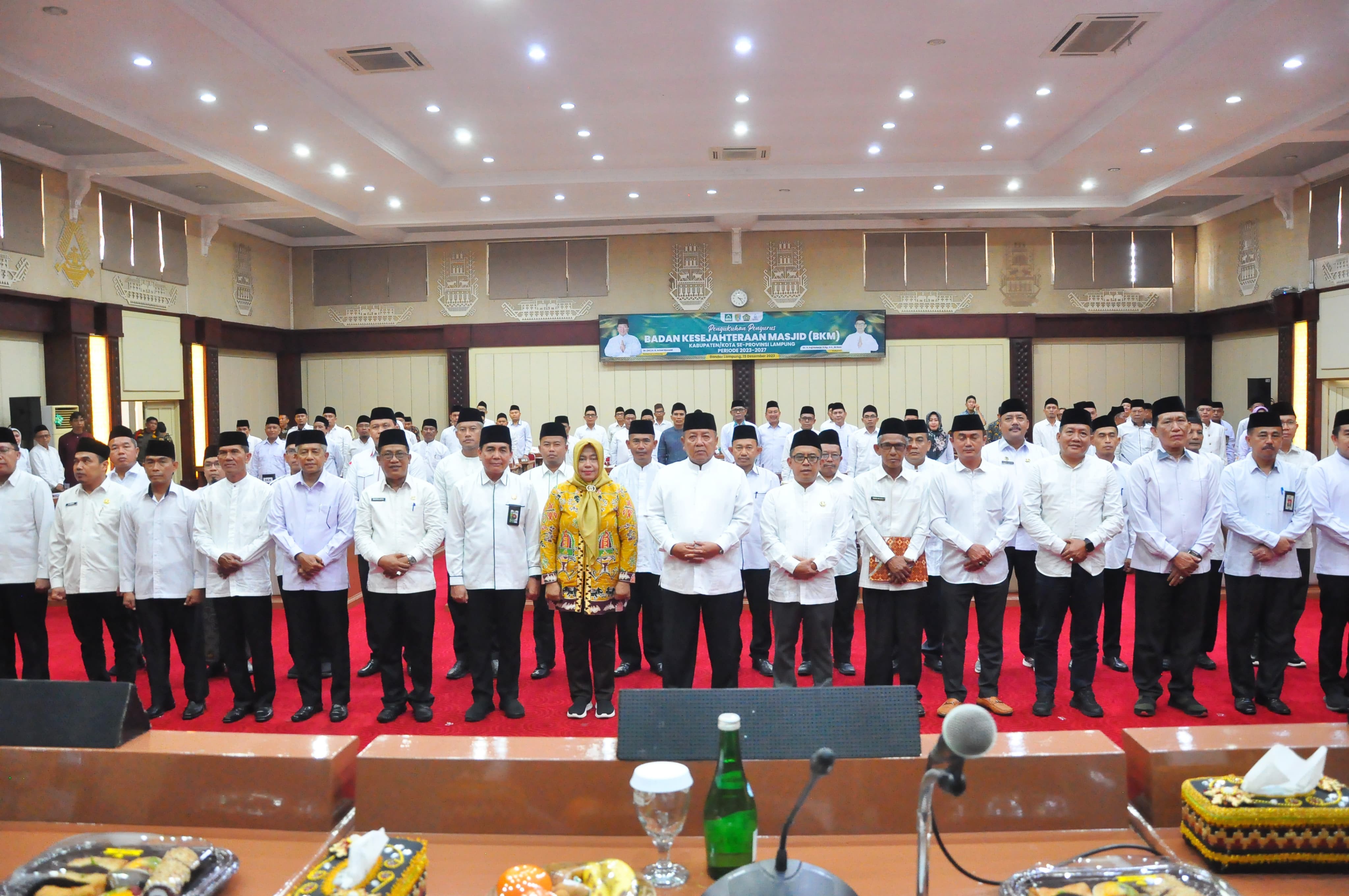 Gubernur Lampung Kukuhkan Pengurus Badan Kesejahteraan Masjid Kabupaten/Kota