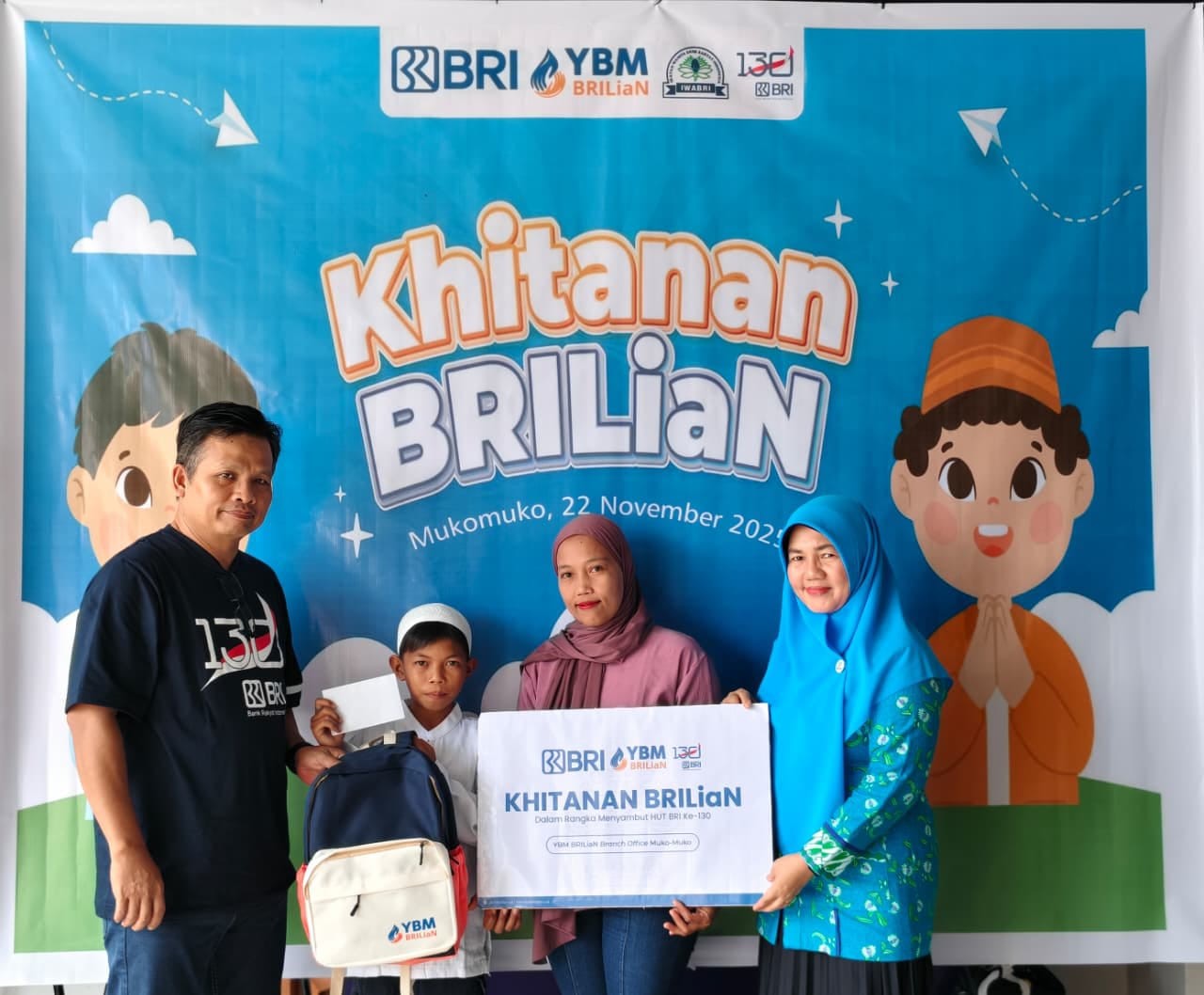 BRI-YBM Mukomuko Gelar Khitanan Gratis Sambut HUT Ke-130