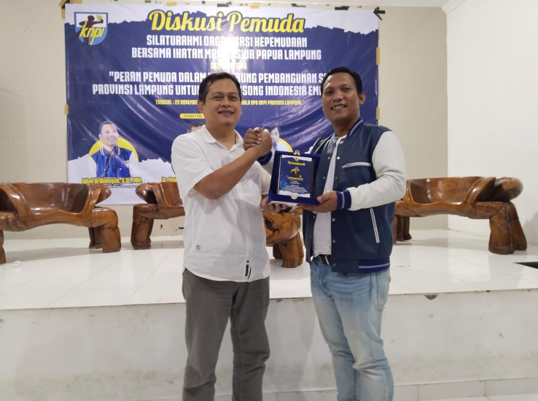 KNPI Provinsi Lampung Menggelar Silaturahmi dan Diskusi Dengan Ikatan Mahasiswa Papua Lampung