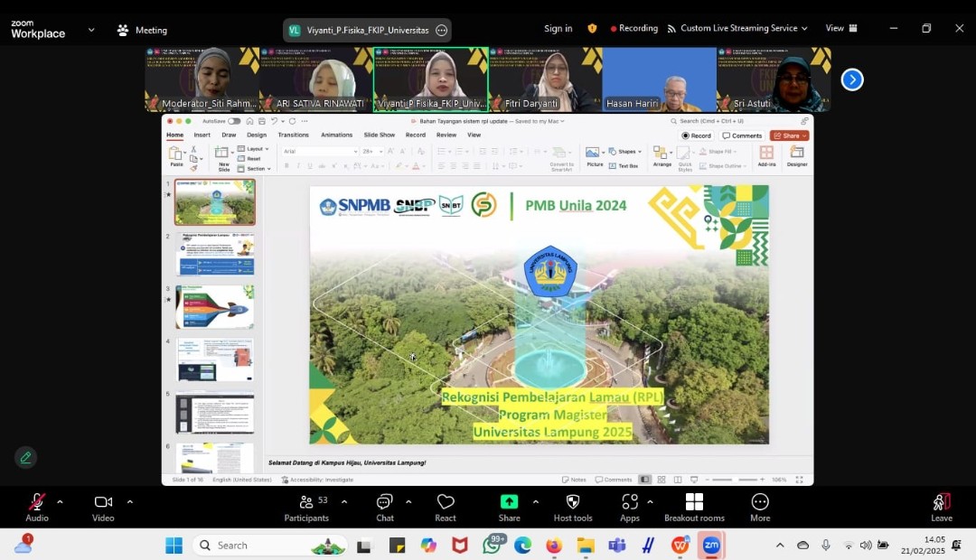 FKIP UNILA Gelar Pengenalan Sistem Akademik Pascasarjana Jalur RPL 