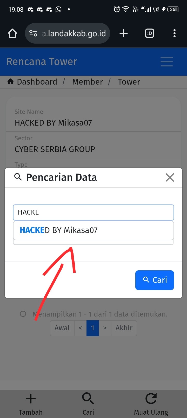 Website pemerintah landak kab di retas hacker