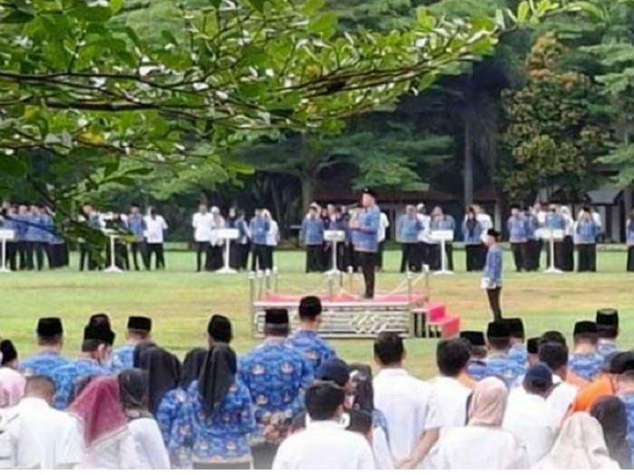 Pimpin Apel Pagi, Bupati Dendi Romadhona Tekankan Integritas dan Netralitas ASN